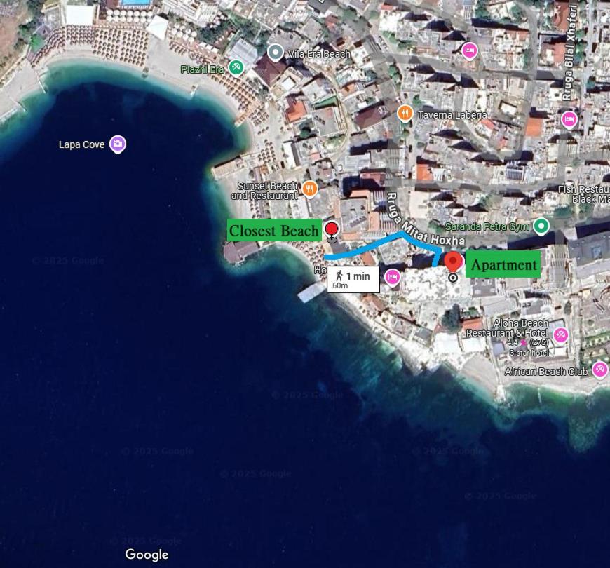 The Hill Sea View Apartment Sarandë Eksteriør bilde